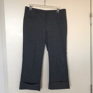 Gray ankle flare dress pants